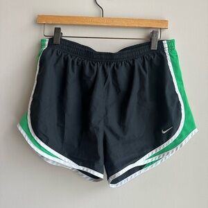 Nike Women's Black and Green Shorts